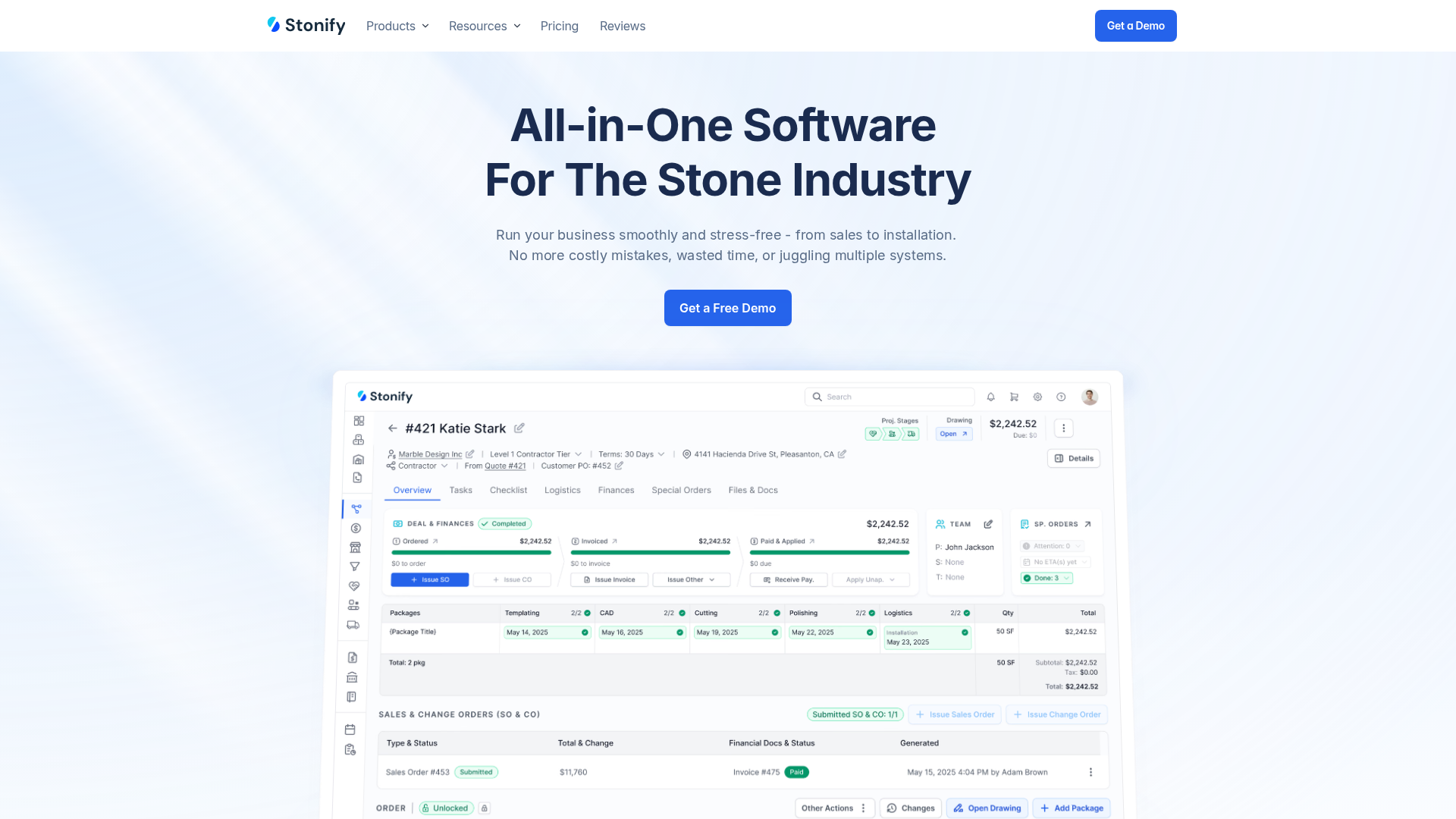 2. Stonify Homepage