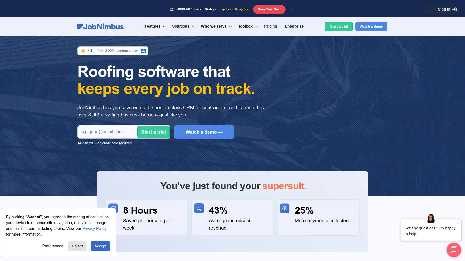 Unique value proposition Homepage