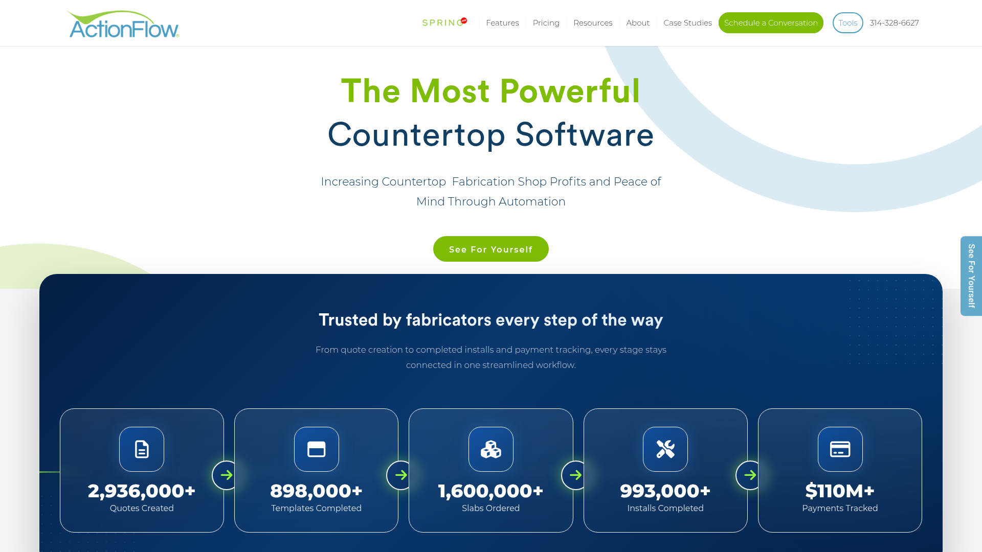 3. ActionFlow Homepage